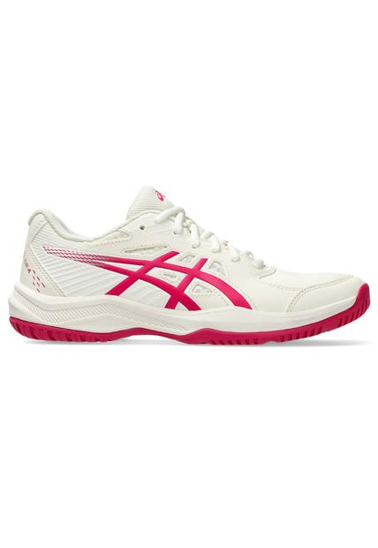 Tenis Asics Court Slide 4 Cps Mujer-Blanco/Fucsia