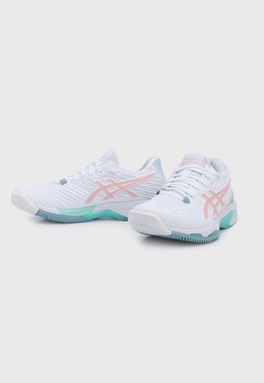 Tenis para Tennis Blanco-Palo Rosa-Verde Menta asics Solution Speed FF 2