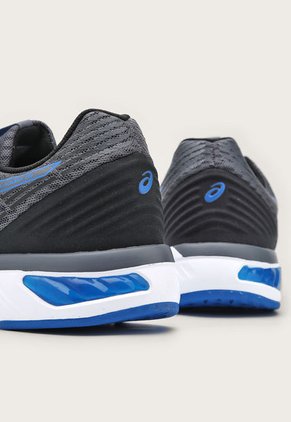 Tenis Running Gris-Blanco-Azul asics Gel-Kamo GO