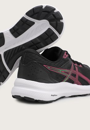 Tenis Running Negro-Magenta-Verde asics Gel-Contend 8