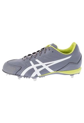 Tenis para Beisbol Gris-Blanco-Amarillo asics Base Burner