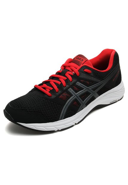 Tenis Running Negro-Blanco-Rojo asics Gel-Contend