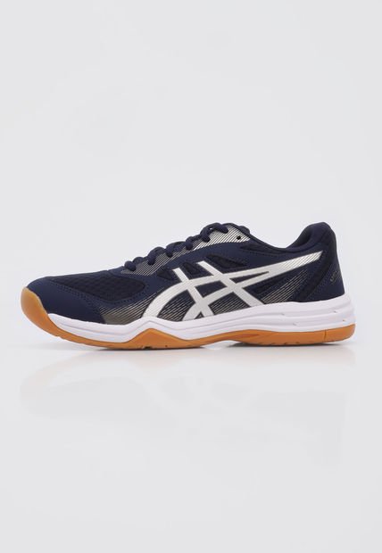 Tenis Volleyball Azul índigo-Plateado-Café asics Upcourt 5