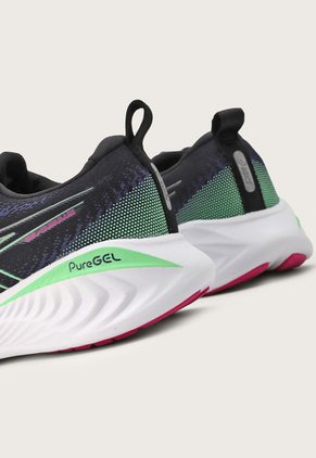 Tenis Running Negro-Magenta-Verde asics Gel-Cumulus 25