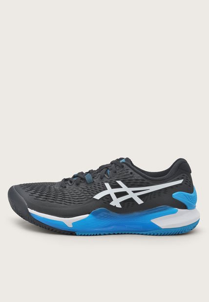 Tenis para Tennis Negro-Azul-Blanco asics Resolution 9 Clay