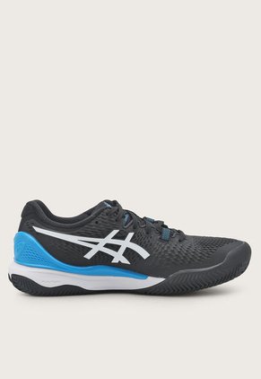 Tenis para Tennis Negro-Azul-Blanco asics Resolution 9 Clay