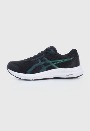 Tenis Running Negro-Blanco-Verde asics Gel Contend 8