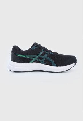 Tenis Running Negro-Blanco-Verde asics Gel Contend 8