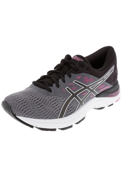 asics gris y rosa