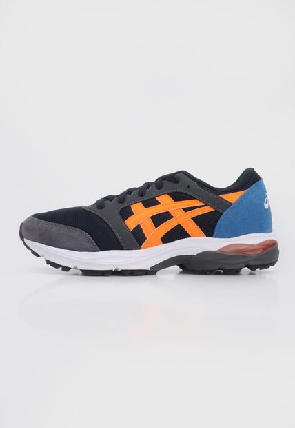 Tenis Lifestyle Azul-Naranja Neón-Gris asics Gel-Takumi