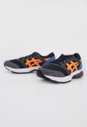 Tenis Lifestyle Azul-Naranja Neón-Gris asics Gel-Takumi