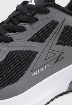 Tenis Running Gris-Negro-Blanco ATHLETIC Nika
