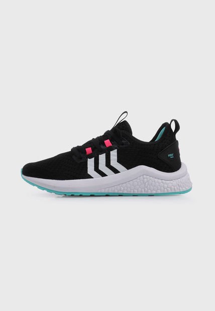 Tenis Running Negro-Blanco-Turquesa ATHLETIC Ostrich