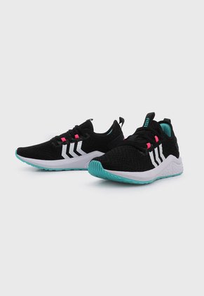 Tenis Running Negro-Blanco-Turquesa ATHLETIC Ostrich