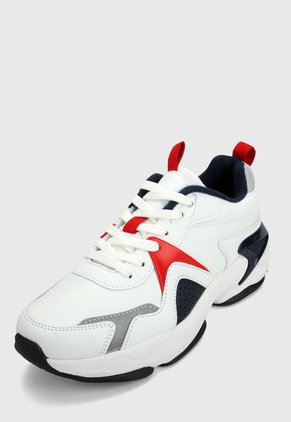Tenis Lifestyle Blanco-Negro-Rojo ATHLETIC