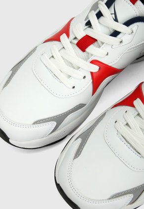 Tenis Lifestyle Blanco-Negro-Rojo ATHLETIC