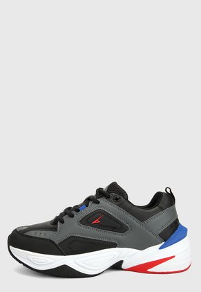 Tenis Lifestyle Negro-Gris-Blanco-Rojo ATHLETIC