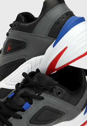 Tenis Lifestyle Negro-Gris-Blanco-Rojo ATHLETIC