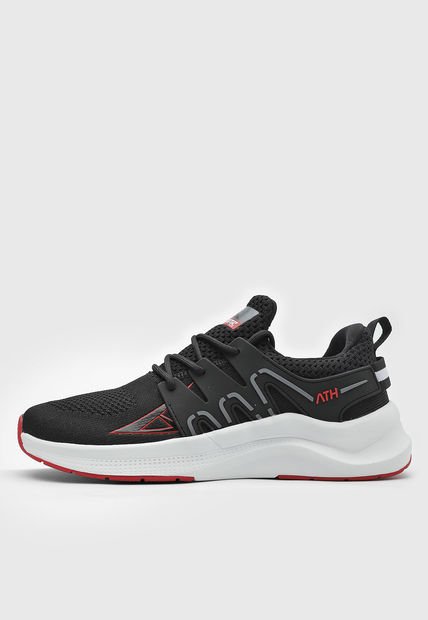 Tenis Running Negro-Blanco-Rojo ATHLETIC Akin