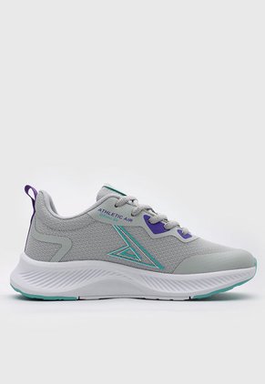 Tenis Running Gris-Violeta-Verde Menta ATHLETIC Agata