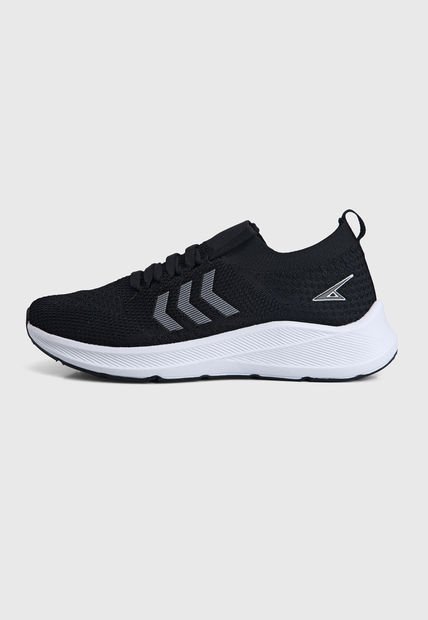 Tenis Running Negro-Blanco-Plateado ATHLETIC
