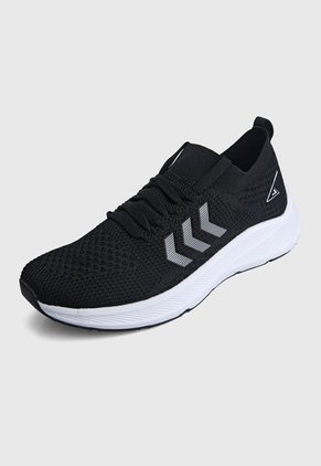 Tenis Running Negro-Blanco-Plateado ATHLETIC