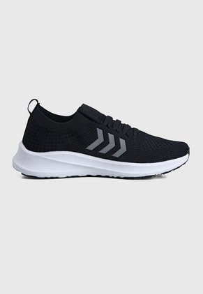 Tenis Running Negro-Blanco-Plateado ATHLETIC