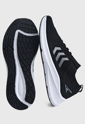 Tenis Running Negro-Blanco-Plateado ATHLETIC