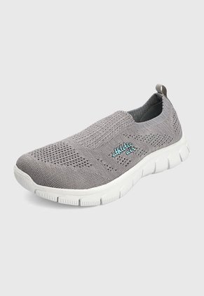 Tenis Running Gris-Blanco ATHLETIC