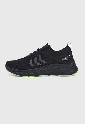 Tenis Running Negro-Verde Neon ATHLETIC