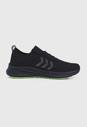 Tenis Running Negro-Verde Neon ATHLETIC