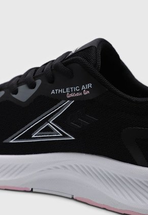 Tenis Running Negro-Blanco-Rosa ATHLETIC Agata