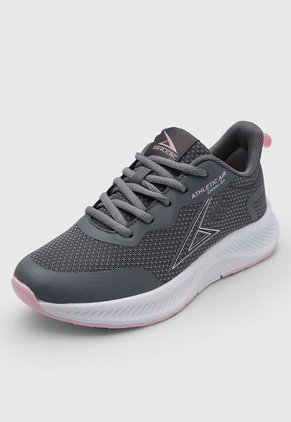 Tenis Running Gris-Rosa-Blanco ATHLETIC Agata