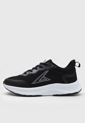 Tenis Running Negro-Blanco-Gris ATHLETIC Agata
