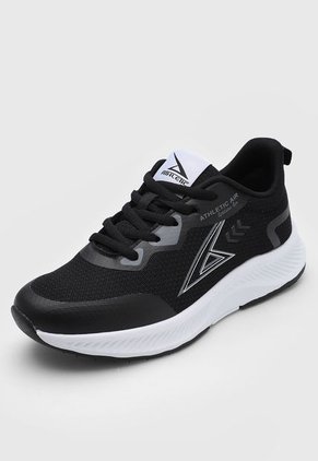 Tenis Running Negro-Blanco-Gris ATHLETIC Agata