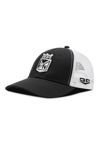 Gorra Atlético Nacional Oficial De Malla Escudo Negro/Blanco Atlético Nacional