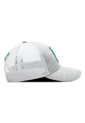 Gorra Atlético Nacional Oficial De Malla Escudo Gris/Blanco