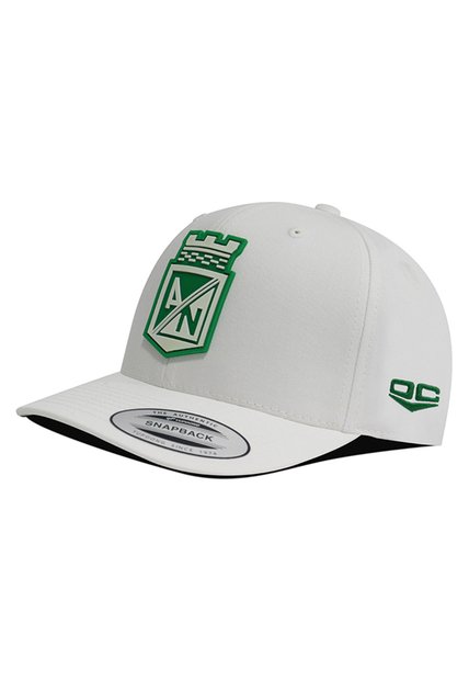 Gorra Atlético Nacional Oficial Premium Flexfit 6389 Nacional Blanca Estrellas