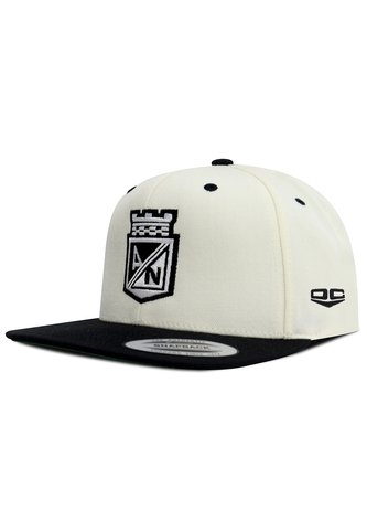 Gorra Atlético Nacional Oficial OHH Nacional Flexfit 6089 MT Beige/Negro Atlético Nacional