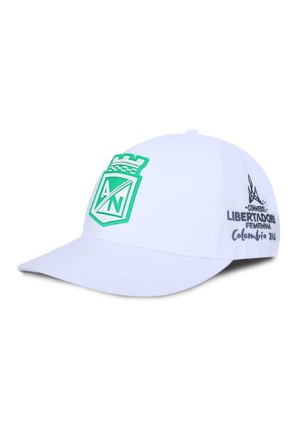 GORRA ATLÉTICO NACIONAL OFICIAL OC CAPS CONMEBOL LIBERTADORES FEMENINA BLANCA