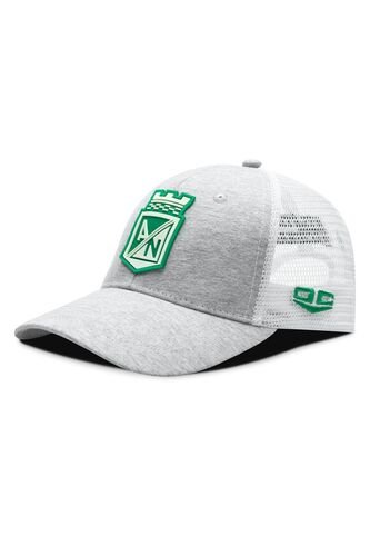 Gorra Atlético Nacional Oficial De Malla Escudo Gris/Blanco Atlético Nacional