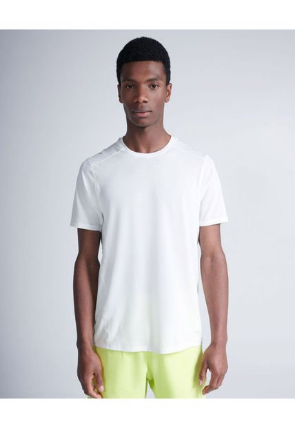 Camiseta Para Hombre Manga Corta Cuello Redondo Color Marfil Marca Atmos #32090011