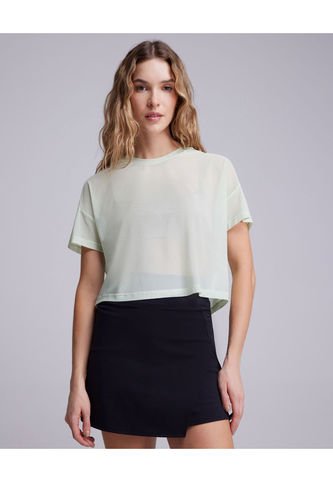 Camiseta Para Mujer Manga Corta Color Verde Claro Marca Atmos #31090126 Atmos