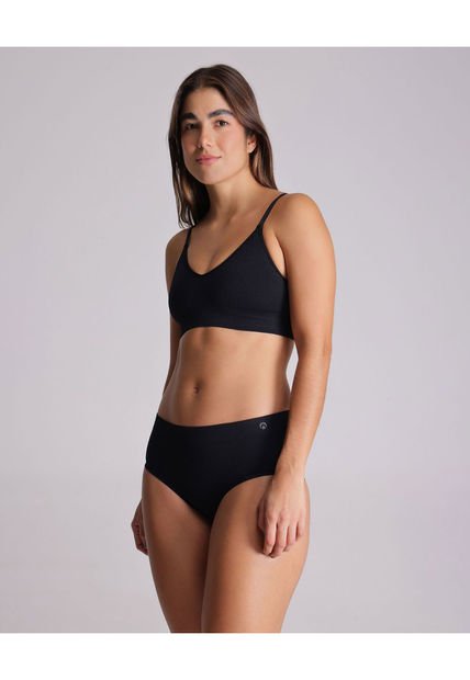 Top Para Mujer Cuello V Color Negro Marca Atmos #31220076