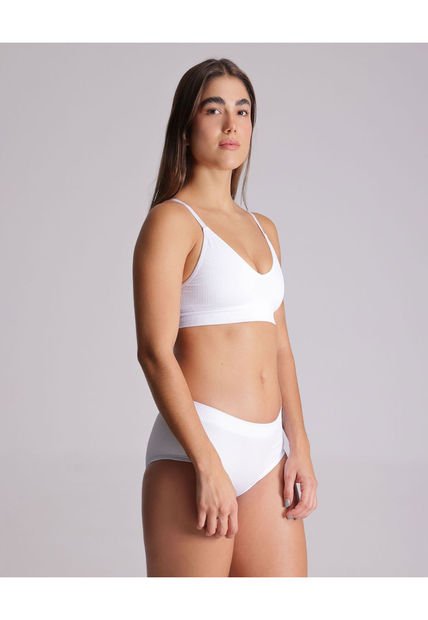 Top Para Mujer Cuello V Color Blanco Marca Atmos #31220077