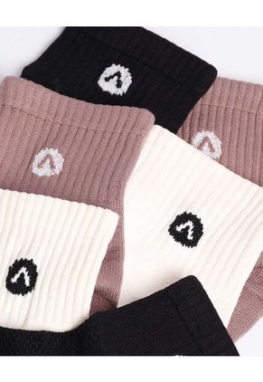 Medias X3 Para Mujer Caña Media Color Crema Marca Atmos #31980032