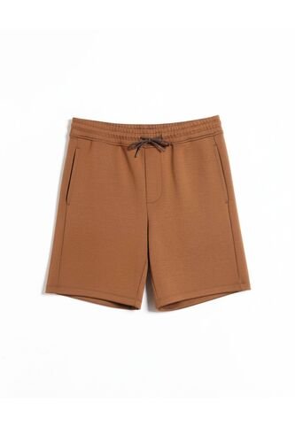 Bermuda Básica Plush  Para Hombre Café Atmos Atmos
