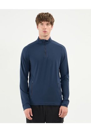 Buzo Para Hombre Cuello Alto O Cuello Tortuga Color Azul Marca Atmos #32060046