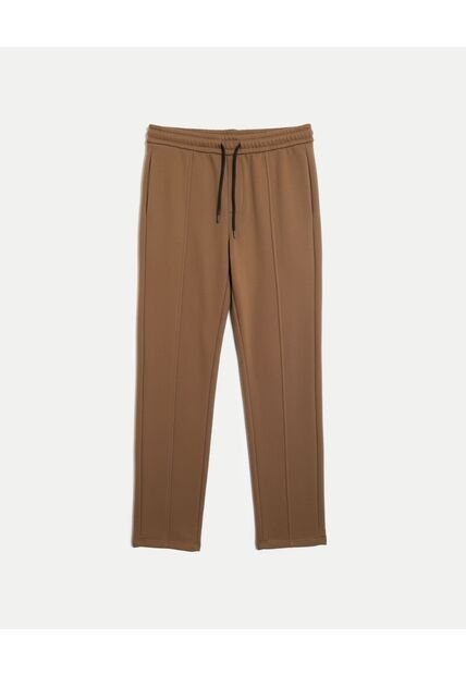 Pantalón Recto Con Detalle De Venas  Para Hombre Café Atmos