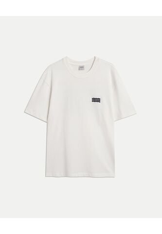 Camiseta Para Hombre Manga Corta Cuello Redondo Color Blanco Marca Atmos #32090290 Atmos